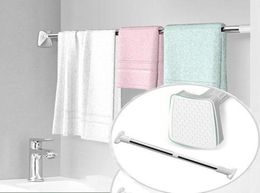 Rideaux de douche Vêtements de vêtements réglables Séché de rideau de placard suspendument serviette de salle de bain serviette de salle de bain 50 à 98 cm en acier inoxydable4268502