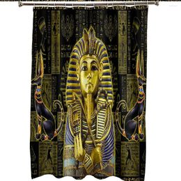 Rideaux de douche Africain Egyptien Pharaonic Pyramide ACCESSOIRES DE SALOBILITÉ LAVABLE IMPHARIÉ