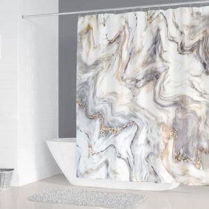 Rideaux de douche art marbre rideau imprimé décoration moderne décoration de baignoire épaissie de baignoire étanche