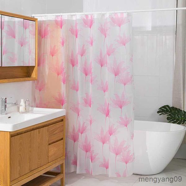Rideaux de douche Salle de bain cloison salle de bain rideau imprimé épais art imprimé rideau de douche R230830