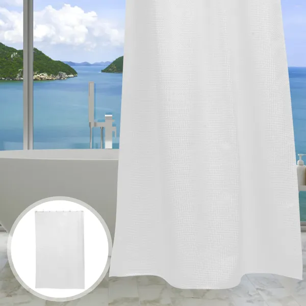 Rideaux de douche de la salle de bain rideau de mode de mode simple ménage étanche baignoire couleur couleur