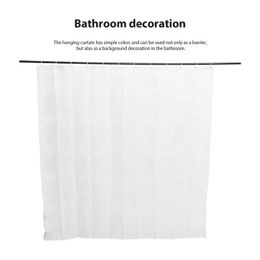 Rideaux de douche en tissu de séparation Beige/blanc avec 12 crochets pour salle de bain plante naturelle Polyester imperméable