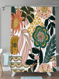 Rideaux de douche imprimés floraux bohème, style scandinave, salle de bain pour enfants, cuisine, imperméable, Banheiro