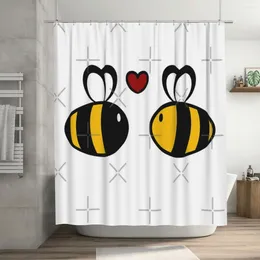 Rideaux de douche Bumble And Honey, 72x72 pouces, avec crochets, motif personnalisé, Protection de la vie privée