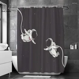 Douchegordijnen cartoon foto op maat gemaakte gordijn eenvoudige vaste kleur achtergrond badkamer waterdichte partitie decoratie met haak