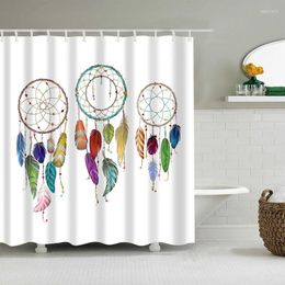 Rideaux de douche colorée de rêve de rêve de salle de bain rideau de salle de bain aquarelle boho décoration native america style art polyester