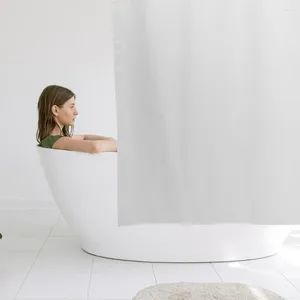 Rideaux de douche rideau salle de bain de salle de bain partage de teinte ménage étanche blanche épaissie d'épaississement