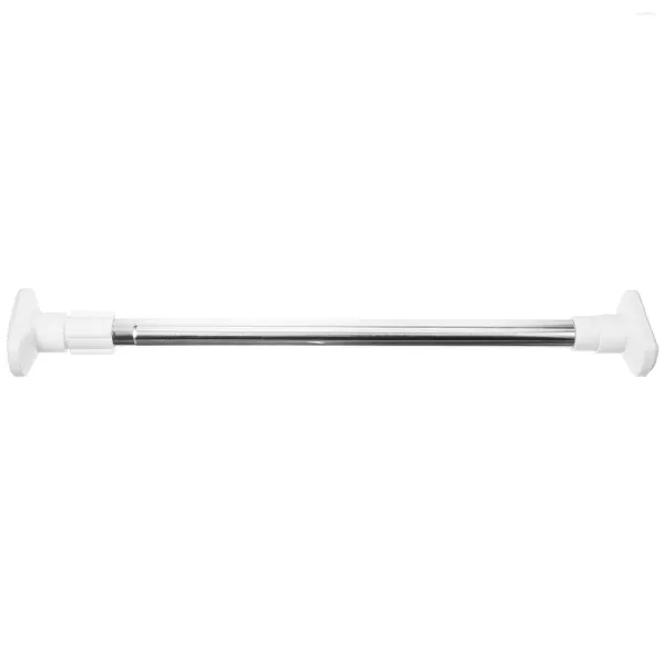 Rideaux de douche tringle à rideau sans trou maison porte pôle vêtements Rail rétractable réglable blanc Flexible placard