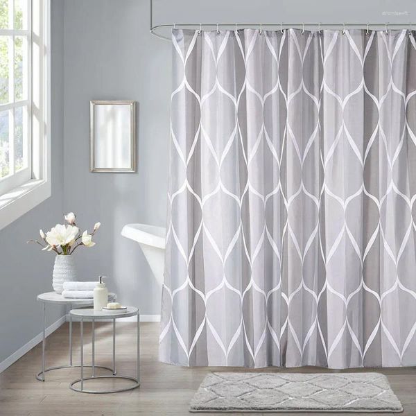 Cortinas de ducha cortina Mario impermeable Baño europeo Lugar de lujo Accesorios de baño de bañera de poliéster