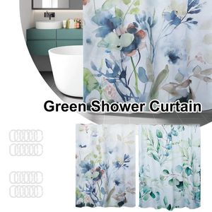 Douche gordijnen gordijn waterdichte polyester badkamer 71x71inch sneldrogende decoratieve planten