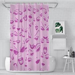 Rideaux de douche faces divins Flamingo Boho Tissu imperméable décor drôle de salle de bain avec crochets Accessoires pour la maison