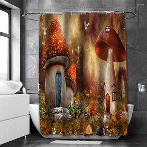Rideaux de douche Dream Mushroom ravive le rideau de bain salle de bain feuille verte nordique imperméable avec 12 crochets décoration de la maison livraison gratuite