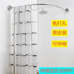 Rideaux de douche usine de vente directe de salle de bain arc rideau sans punch tige de rideau en U