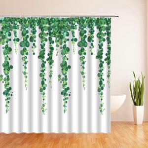 Rideaux de douche plantes de vigne verte fleurs en polyester étanche polyester écologique de haute qualité salle de bain aveugle pour la décoration intérieure