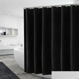 Douchegordijnen zware vaste vaste gordijn stof waterdichte badkamer lange kraam maat 230 cm zwart wit grijs bruin blauwe kleur druppel dhugu1