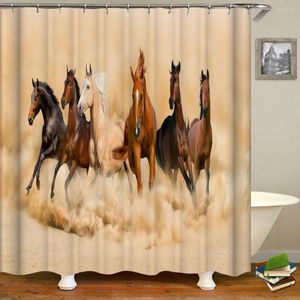 Douche gordijnen paardenleeuw 3D printen zebra olifant badkamer waterdicht polyester doek decoratie 180 240 cm gordijn