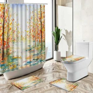 Rideaux de douche ivy plan de fleurs de plantes de douche rideau de douche à la source aquarelle art peinture à la maison décor de salle de bain natteuse couvercle couvercle de salle de bain