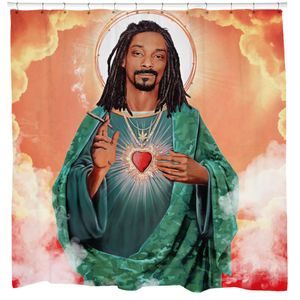 Shower Curtains Kawaii Snoop Dogg Shower Curtain Waterproof Religious Jesus Saint Curtains For The Room Bathroom Accessories Home Decoration 230922