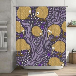 Rideaux de douche Kiwi Birds Rideau 72x72in avec crochets DIY Pattern Décor de salle de bain