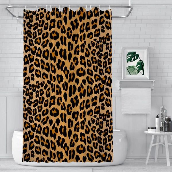 Cortinas de ducha LEOPARD Baño estampado Partition impermeable para el hogar Accesorios de decoración del hogar