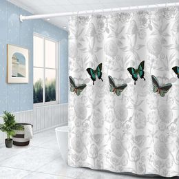 Rideaux de douche LLM Rideau Salle de bain Épaissi Polyester Tissu Partition Porte imperméable à l'eau et facile à nettoyer