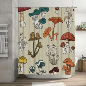 Rideaux de douche rideau de motif de champignons de Lucy 72x72in avec des crochets DIY Lover's Gift