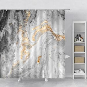 Douchegordijnen marmeren goudgrijs set voor badkamer decor abstract moderne luxe geometrische huizen badgordijn haken