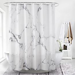 Rideaux de douche rayures en marbre rideau de douche étanché