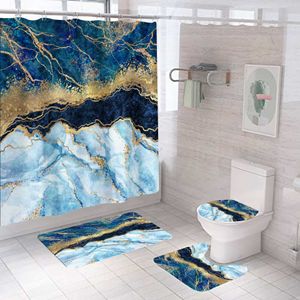 Douchegordijnen Marmeren textuur Digitaal printen Douchegordijn Pak voor badkamer Wc Wasruimte Woondecoratie Huisartikelen