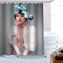 Rideaux de douche Melanie Martinez rideau polyester tissu haute définition de la salle de bain imprimé étanche à 12 hameçon 0409