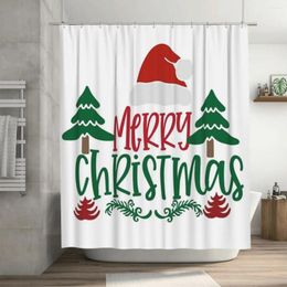 Rideaux de douche Joyeux Noël Molly Rideau 72x72in avec crochets Motif personnalisé Protection de la vie privée