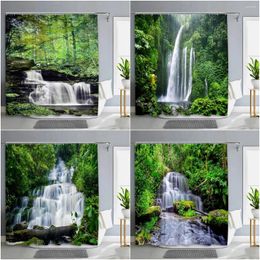 Rideaux de douche moderne rideau de forêt 3d