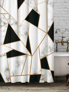 Rideaux de douche Style Art moderne marbre luxe rideau de douche imperméable décor à la maison tissu salle de bain rideaux Cortinas R230830