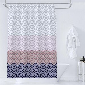 Rideaux de douche modernes simples, Style japonais rayé, tissu imperméable en Polyester, décoration de maison, accessoires de salle de bain