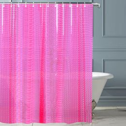 Douchegordijnen Moderne transparante waterdichte 3D Curtain Baden Sheer voor huizendecoratie badkamer accessarissen Douchegordijn 12 hooks 230422