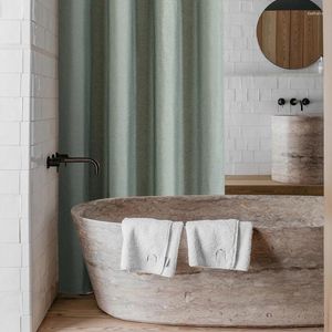 Rideaux de douche pas dans / élégant rideau imperméable baignoire de salle de bain baignoire de qualité de linge en lin à la maison grande affaissement aggravé