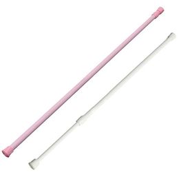 Rideaux de douche Pcs à ressort extensible Net Voile Tension rideau Rail pôle tige tiges 60 X 110Cm blanc rose douche douche douche