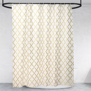 Rideaux de douche PEVA géométrique rideau de douche imperméable à l'eau couverture de bain rideaux de bain à carreaux pour salle de bain baignoire avec crochets tissu à séchage rapide 230322