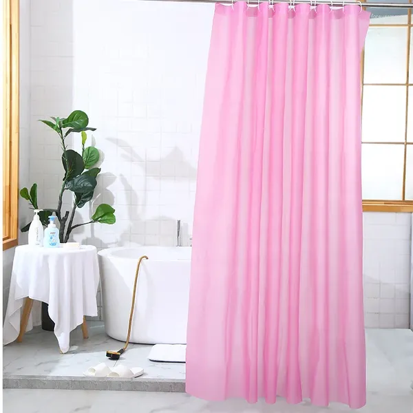 Rideaux de douche couleur rose, PEVA solide, imperméable, salle de bain, 180x180cm