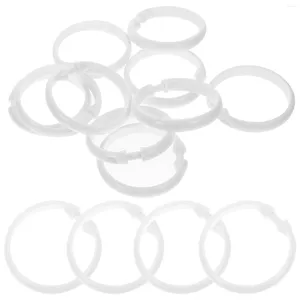 Cortinas de ducha Cortina de plástico Opos de ojales: 12 piezas Anillo de fijación de arandela Bastante anillos romanos para el gancho de revestimiento