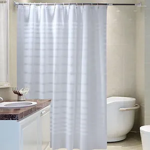 Douche gordijnen plastic peva waterdicht gordijn transparant witte streep badkamer luxe bad