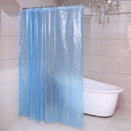 Douchegordijnen Plastic PVC 3D Waterdichte douchegordijn Transparant wit heldere badkamer Anti meeldauw doorschijnende badgordijn met 12 pc -haken 230322