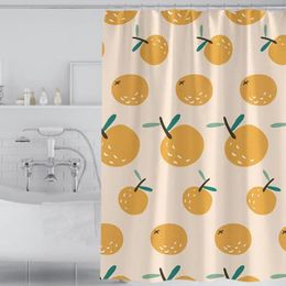 Rideaux de douche en polyester à motif de fruits, imperméable, résistant à la moisissure, produit de salle de bain, accessoires de décoration, Textile de maison