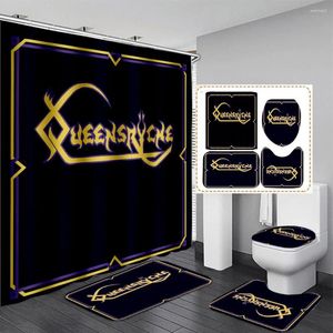 Rideaux de douche Queensryche 3D rideau imprimé étanche de salle de bain antidérapante