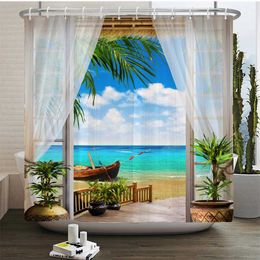 Rideaux de Douche Fleurs Idylliques Rurales Rideau de Douche de Jardin européen Salle de Bain Rideaux de Bain imprimés 3D imperméables avec Tissu en Polyester