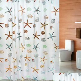 Rideaux de douche Rideau de salle de bain de douche avec crochet d'écran durable imperméable et résistant à la moisissure épaissi R230719 Drop Delivery Home Garden Dhkdh