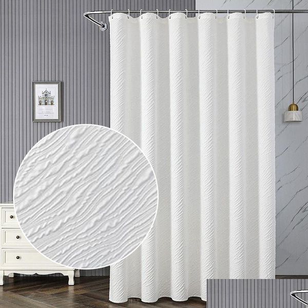 Cortinas de ducha Cortinas de ducha Poliéster Cortina impermeable Hogar Baño Insación Cortinas Rideau De Douche Entrega de gota Inicio Dhabk