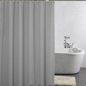 Cortinas de ducha Cortina de color sólido Estilo moderno Peva Partición de baño Mamparas de baño gruesas impermeables Ojales de metal Sin moho