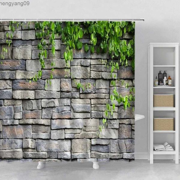 Cortinas de ducha Paisaje de primavera Flores Planta Pared Baño Cortina de ducha Conjunto Flor rosa Paisaje natural Jardín Decoración de pared Cortinas colgantes R231114