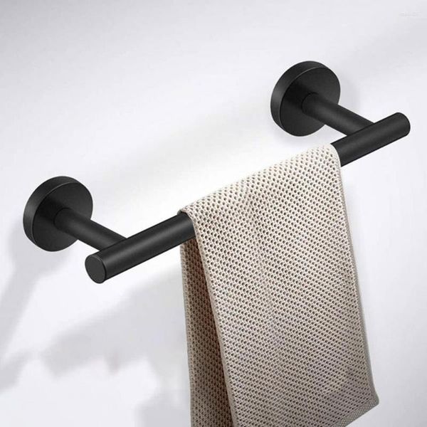 Cortinas de ducha Barra de toalla de acero inoxidable Base de tornillo resistente Juego de organizador de baño Premium 304 para moderno